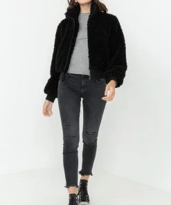 Love Tree Ellie Teddy Bomber Jacket