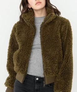 Love Tree Ellie Teddy Bomber Jacket