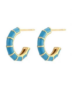 MILK MONEY - DropShip Enamel Bamboo Small Hoop Earrings