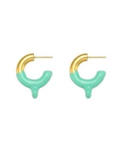 MILK MONEY - DropShip Enamel Dipped Thick Hoop Earrings New Arrivals