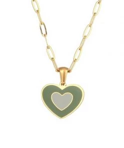MILK MONEY - DropShip Enamel Heart Charm Necklace