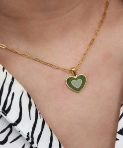 MILK MONEY - DropShip Enamel Heart Charm Necklace