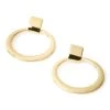 MILK MONEY Evie Round Gold Drop Earrings Accessories