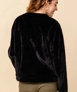 Hyfve Faux Fur Crew Neck Jacket Clothing 7 Hyfve Faux Fur Crew Neck Jacket Clothing