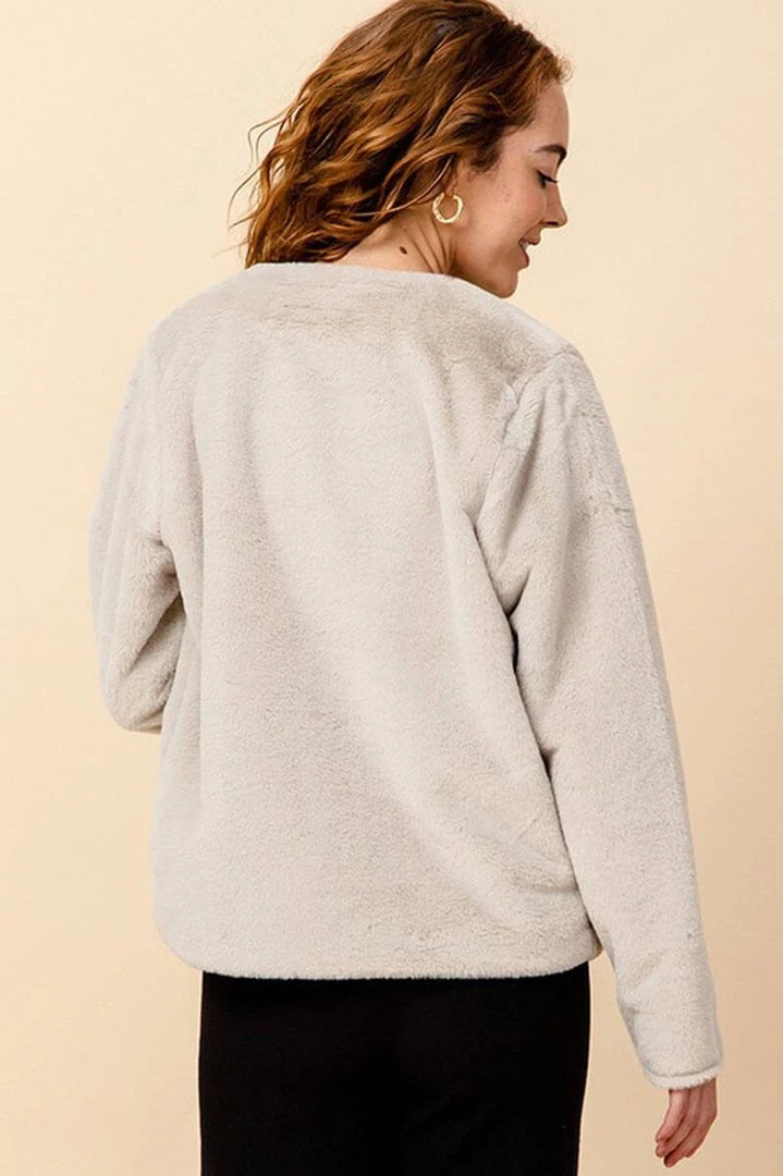 Hyfve Faux Fur Crew Neck Jacket Clothing 3 Hyfve Faux Fur Crew Neck Jacket Clothing