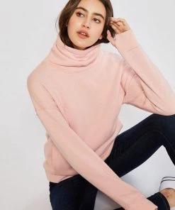 Reflex Fleece Turtleneck Sweatshirt With Thumb Cut Out New Arrivals
