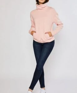 Reflex Fleece Turtleneck Sweatshirt With Thumb Cut Out New Arrivals