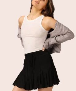 &MERCI Flirty Girl Ruffle Mini Skirt