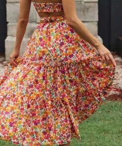 MILK MONEY - DropShip New Arrivals Floral Cropped Halter And Skirt Set 9 MILK MONEY - DropShip New Arrivals Floral Cropped Halter And Skirt Set