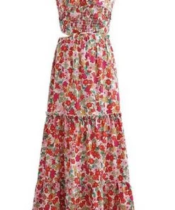 MILK MONEY - DropShip New Arrivals Floral Cropped Halter And Skirt Set