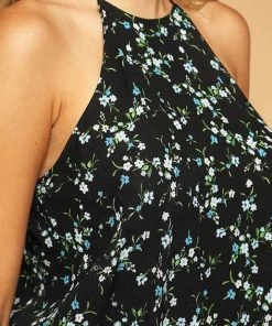 Heart & Hips Floral Print Halter Top New Arrivals