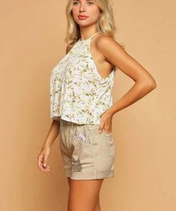 Heart & Hips Floral Print Halter Top New Arrivals