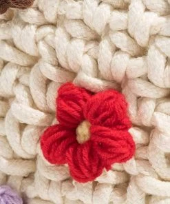 MILK MONEY - DropShip Flowered Crochet Mini Tote Handbag New Arrivals