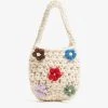 MILK MONEY - DropShip Flowered Crochet Mini Tote Handbag New Arrivals