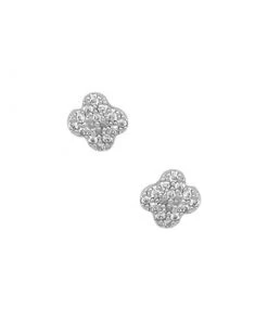 Volpe Flowering Clover Pavé Stud Earrings New Arrivals