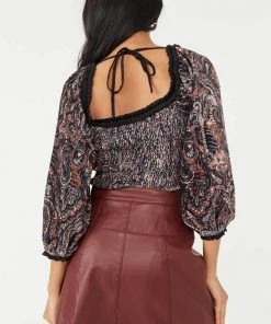 Free People Dare Me Velvet Blouse New Arrivals
