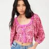 Free People Dare Me Velvet Blouse New Arrivals