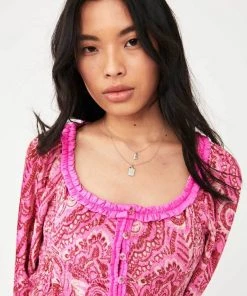 Free People Dare Me Velvet Blouse New Arrivals