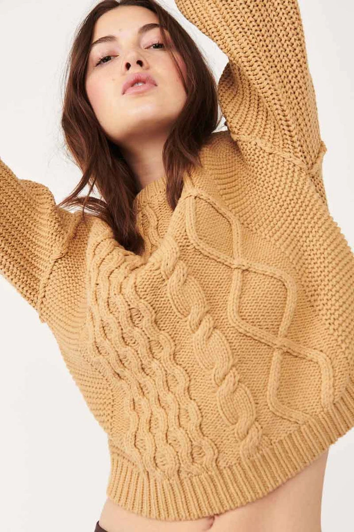 Free People Dream Cable Crew Sweater New Arrivals 3 Free People Dream Cable Crew Sweater New Arrivals