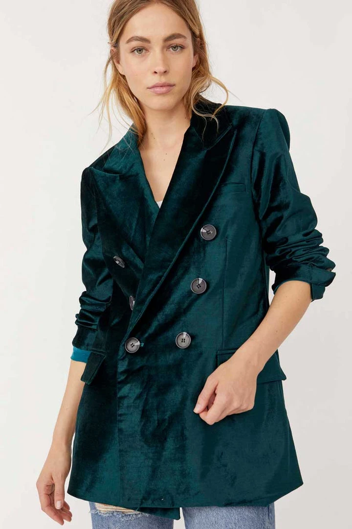 Free People Velvet Ashby Blazer 1 Free People Velvet Ashby Blazer