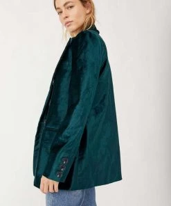 Free People Velvet Ashby Blazer 8 Free People Velvet Ashby Blazer