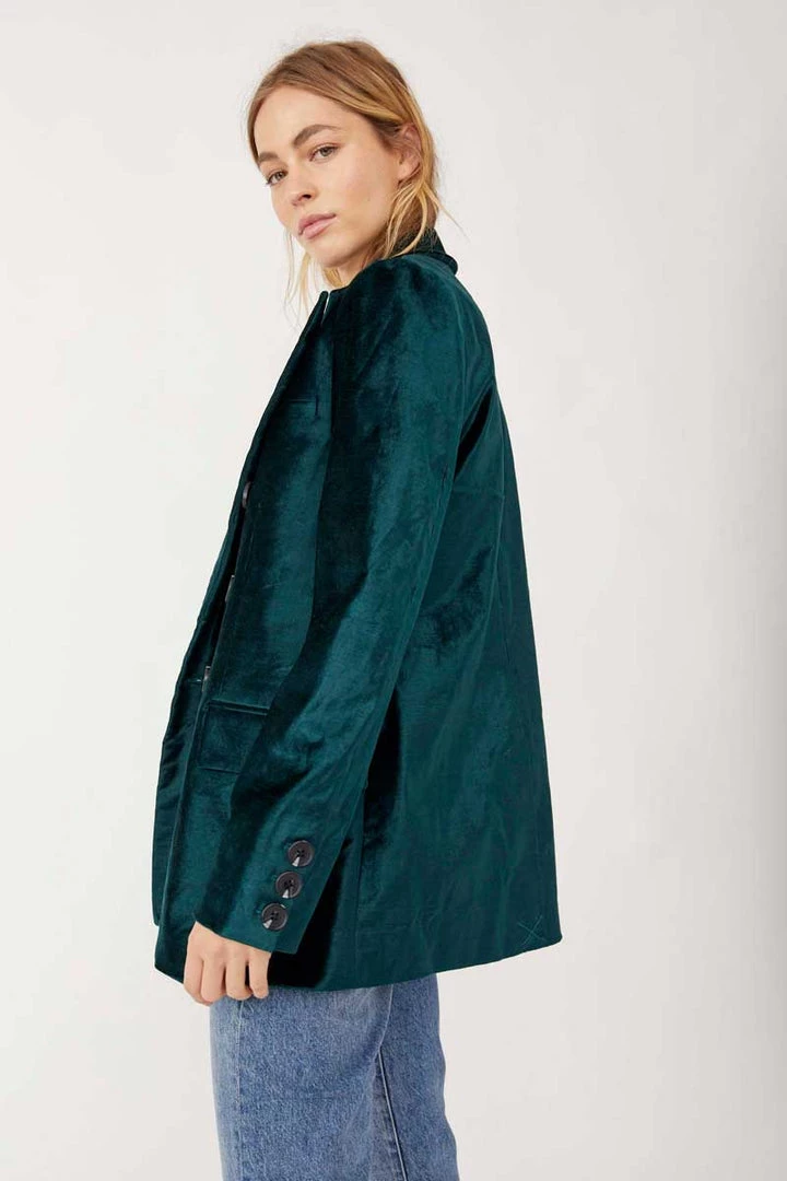 Free People Velvet Ashby Blazer 4 Free People Velvet Ashby Blazer