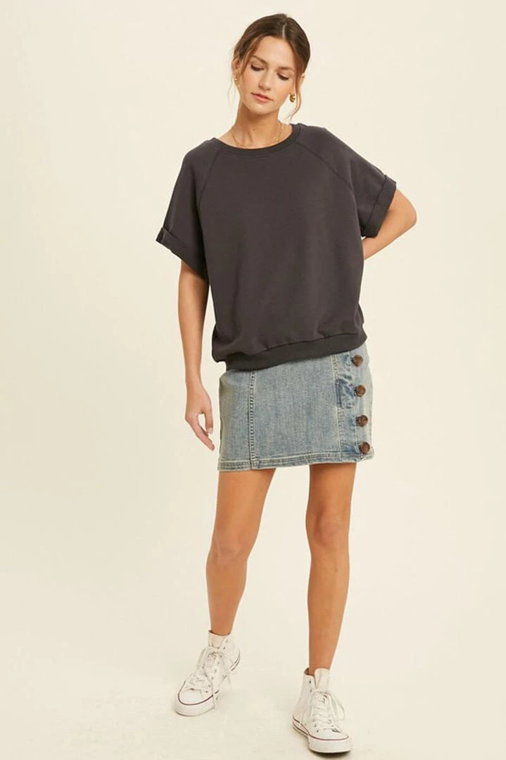 Wishlist New Arrivals French Terry Raglan Top 8 Wishlist New Arrivals French Terry Raglan Top