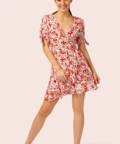 Lunik Clothing Fun Floral Print Wrap Mini Dress