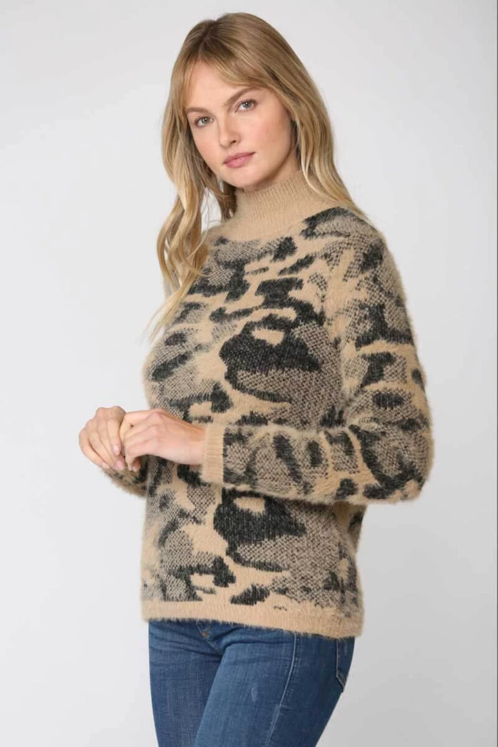 Fate New Arrivals Fuzzy Leopard Knit Pullover Sweater 1 Fate New Arrivals Fuzzy Leopard Knit Pullover Sweater