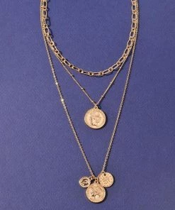 Merveille New Arrivals Gabby Coin Layering Necklace