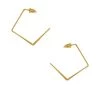 Volpe New Arrivals Geometric Flat Hoop Earrings