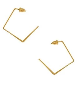 Volpe New Arrivals Geometric Flat Hoop Earrings