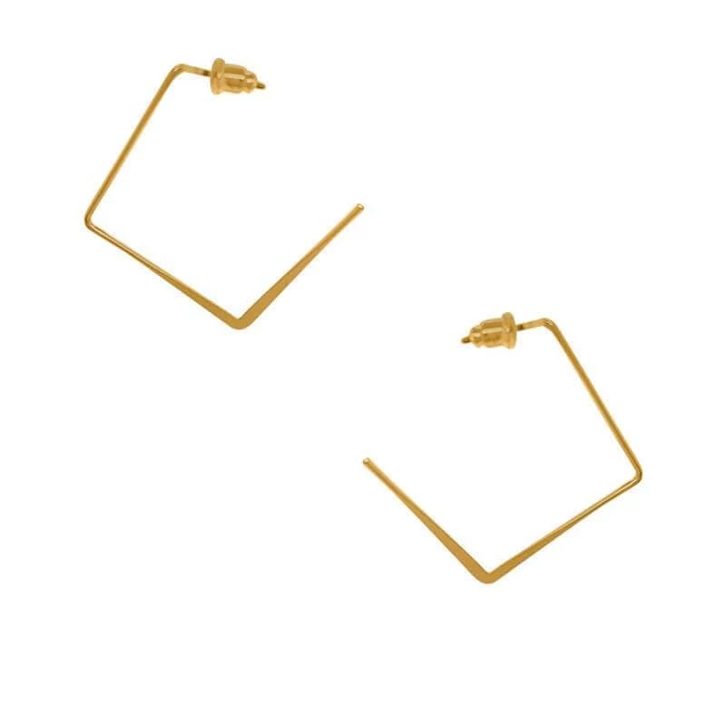 Volpe New Arrivals Geometric Flat Hoop Earrings 1 Volpe New Arrivals Geometric Flat Hoop Earrings
