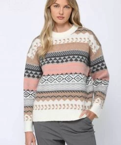 Fate Geometric Knit Sweater New Arrivals
