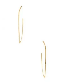 Volpe Geometric Teardrop Long Hoop Earrings
