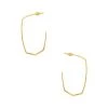 Volpe Geometric Teardrop Long Hoop Earrings