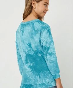 Hayden Sweaters | Knits Distressed Crew Neck Tie Dyed Sweatshirt