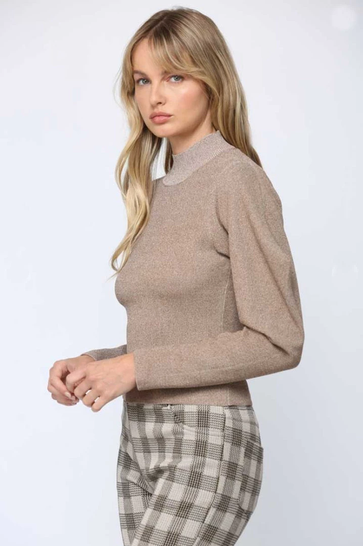 Fate Glitter Knit Mock Neck Pullover 1 Fate Glitter Knit Mock Neck Pullover