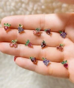 MILK MONEY - DropShip Crystal Fruit Stud Earrings New Arrivals