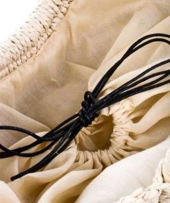 Fame New Arrivals Half Moon Straw Tote Bag