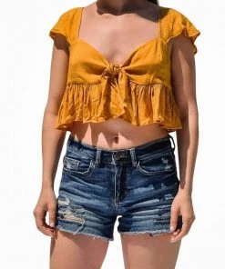 Hyfve Clothing Hallie Ruffle Crop Top
