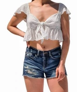 Hyfve Clothing Hallie Ruffle Crop Top