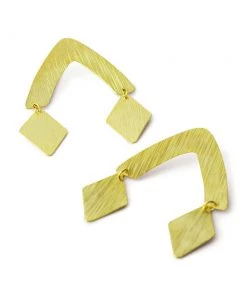 Treasure Jewels Hazel Aztec Gold Drop Earrings Accessories