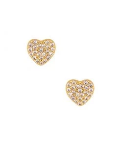 Volpe Heart Pavé Stud Earrings