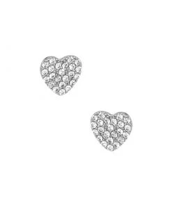 Volpe Heart Pavé Stud Earrings