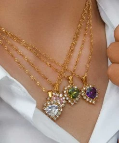 MILK MONEY - DropShip New Arrivals Heart Solitaire Pendant Necklace 14 MILK MONEY - DropShip New Arrivals Heart Solitaire Pendant Necklace