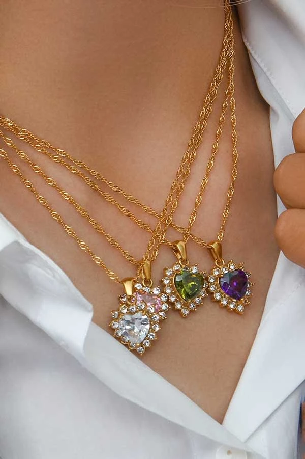 MILK MONEY - DropShip New Arrivals Heart Solitaire Pendant Necklace 7 MILK MONEY - DropShip New Arrivals Heart Solitaire Pendant Necklace