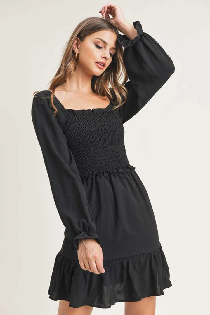 Painted Threads Heather Ruffled Smocked Midi Dress 2 Painted Threads Heather Ruffled Smocked Midi Dress