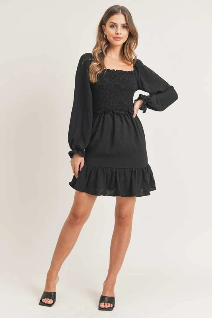 Painted Threads Heather Ruffled Smocked Midi Dress 1 Painted Threads Heather Ruffled Smocked Midi Dress