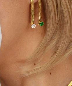 MILK MONEY - DropShip Herringbone Chain Drop Earrings